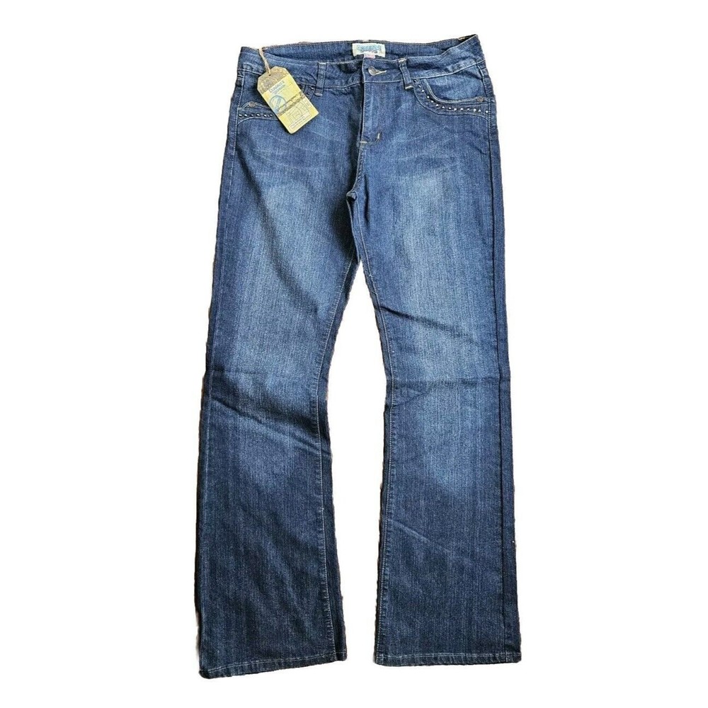 Vtg 90s Y2k Diamante Womans Jeans Size 15, Brand New Old Stock Bedazzled Pockets